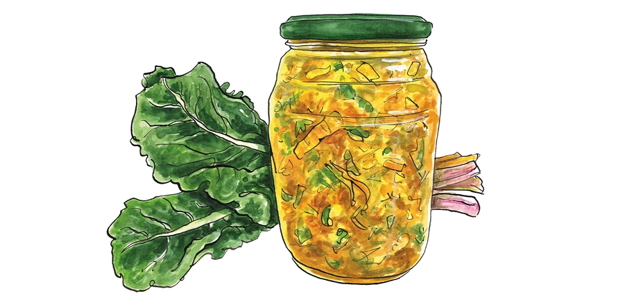 Recipe: Pickled chard stems